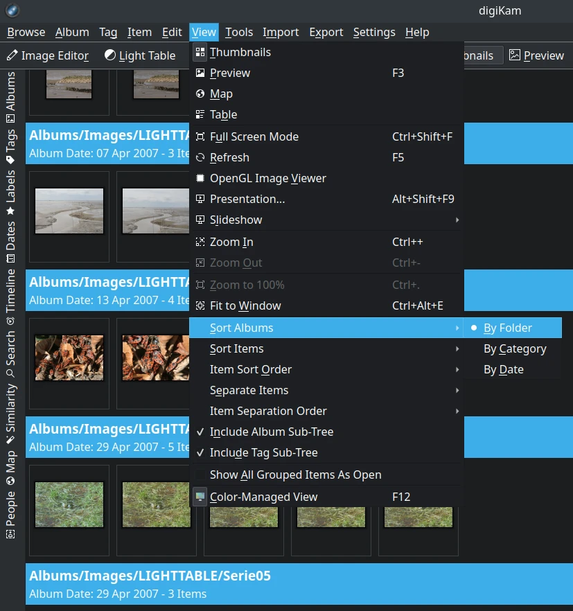 Sort Albums